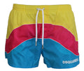 Multicolor Logo Print Men Beachwear Shorts Swimwear - it48-m