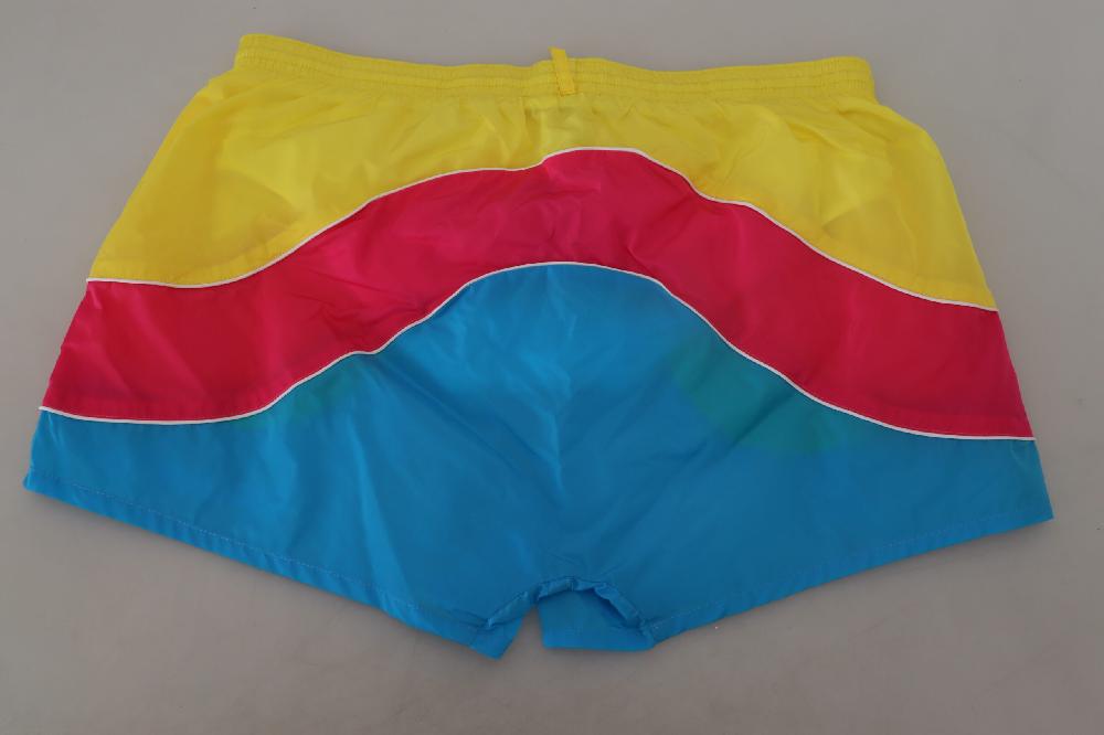 Multicolor Logo Print Men Beachwear Shorts Swimwear - it48-m