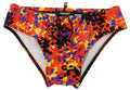 Multicolor Logo Printed Men Swim Brief Swimwear - it48-m