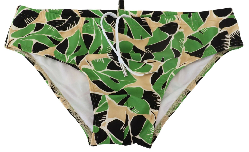 Multicolor Logo Printed Men Swim Brief Swimwear - it48-m