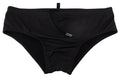 Black Orange Logo Printed Men Swim Brief Swimwear - it48-m