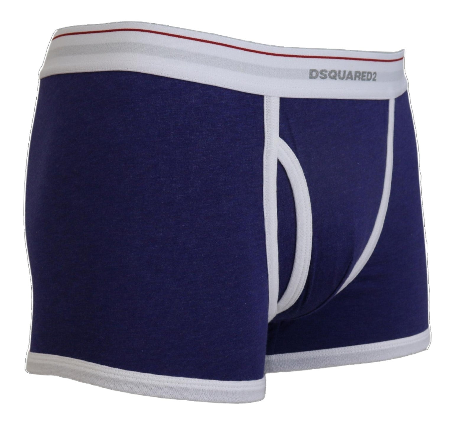 Blue White Logo Cotton Stretch Men Trunk Underwear - it5-m