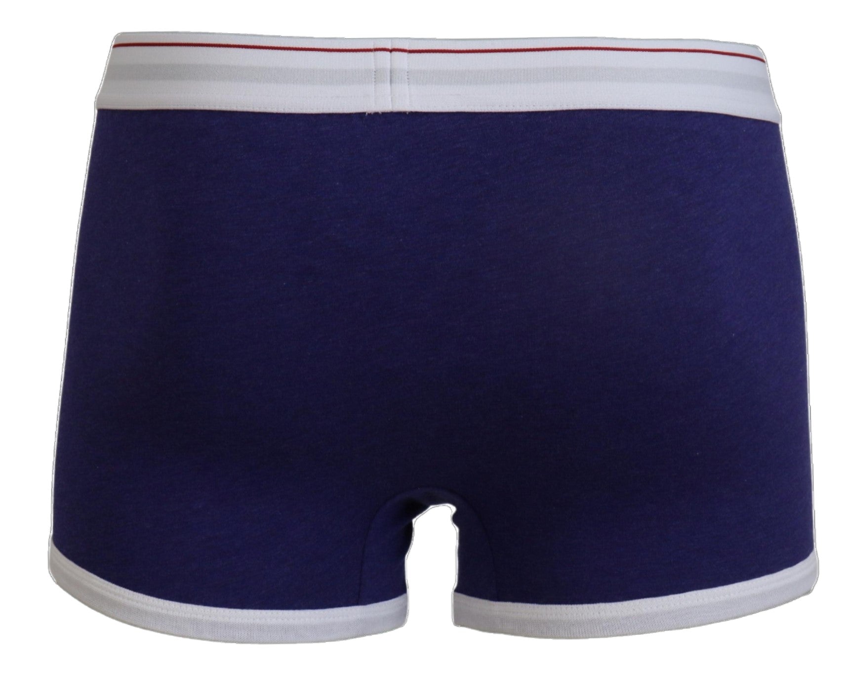 Blue White Logo Cotton Stretch Men Trunk Underwear - it5-m