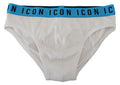 White Icon Logo Cotton Stretch Men Brief Underwear - it5-m