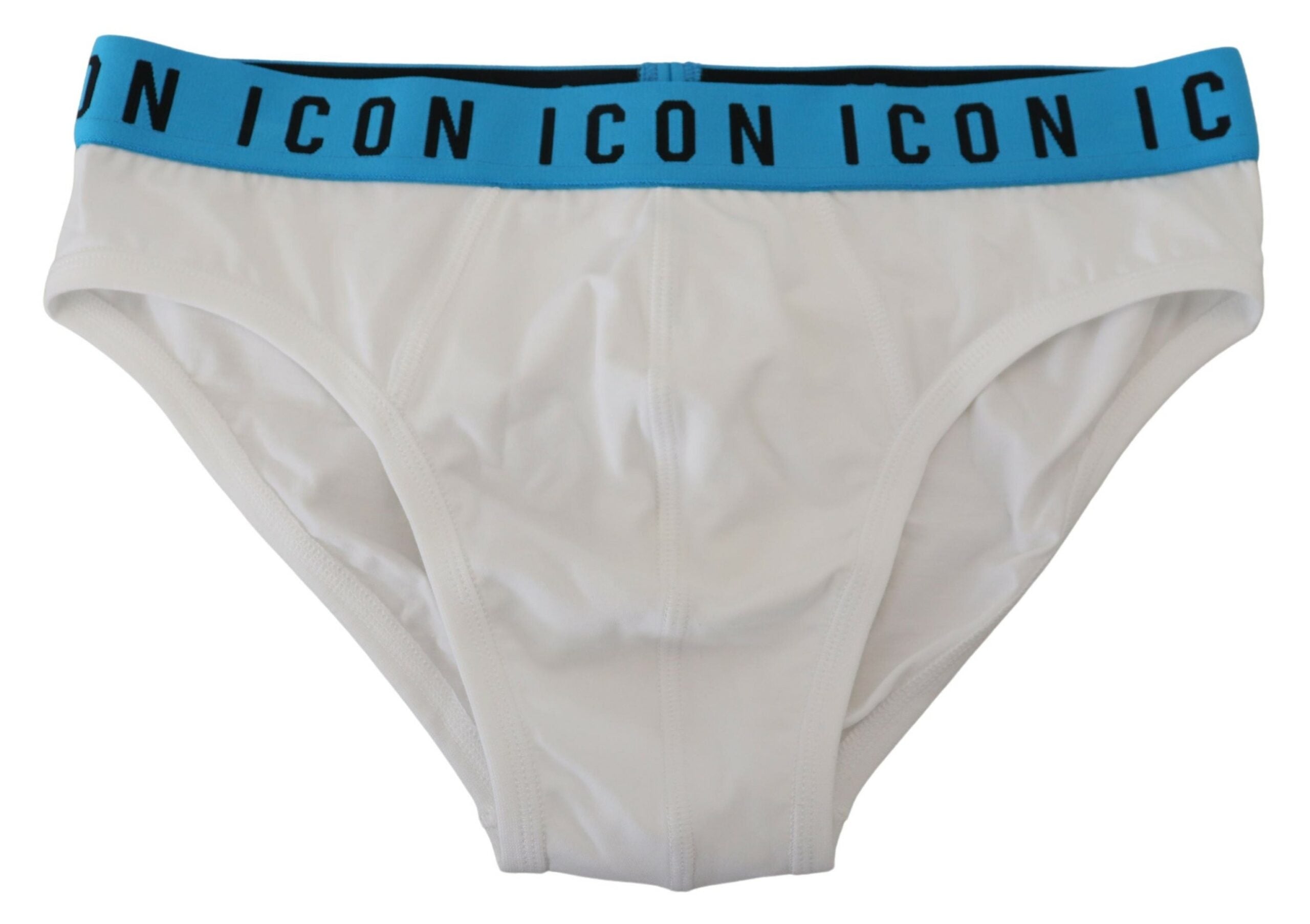 White Icon Logo Cotton Stretch Men Brief Underwear - it5-m