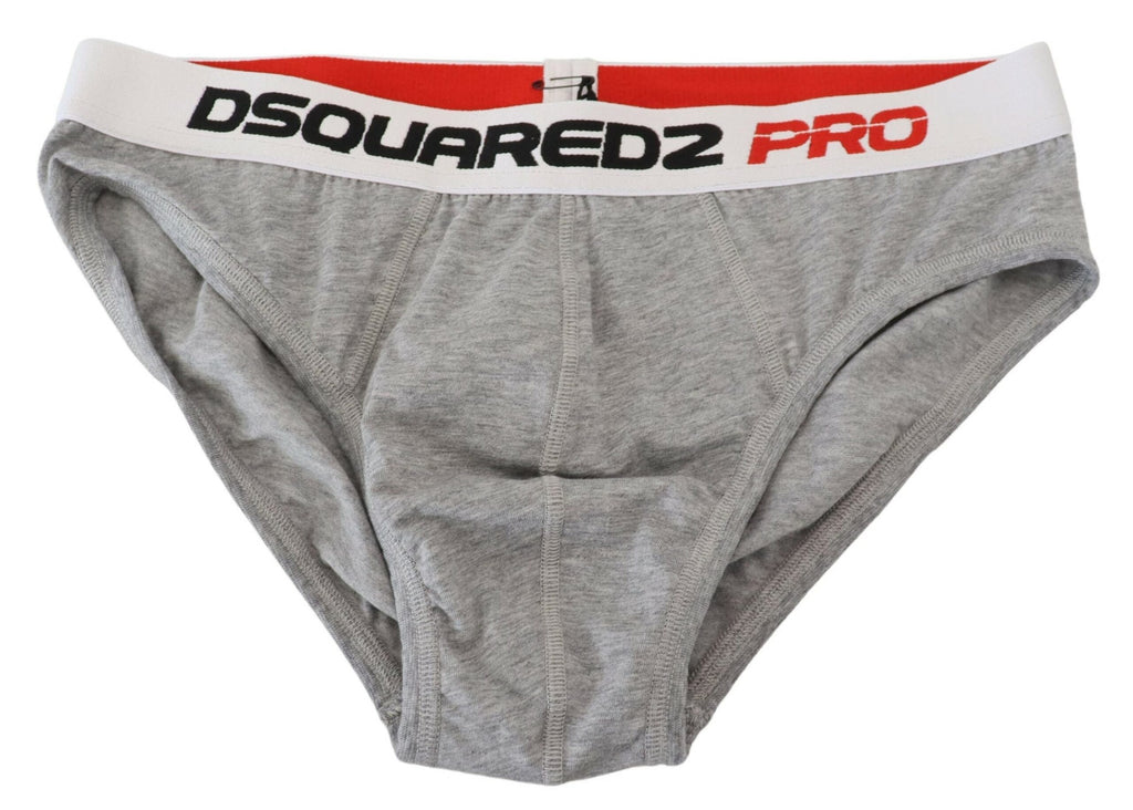 Gray Logo Cotton Stretch Men Brief PRO Underwear - it5-m