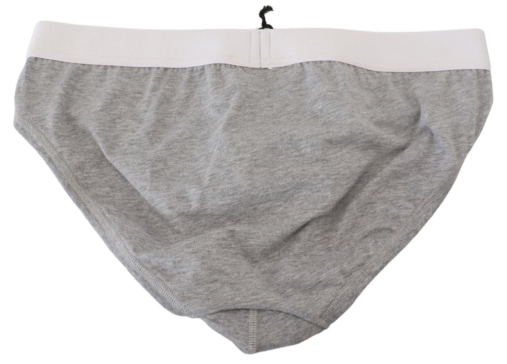 Gray Logo Cotton Stretch Men Brief PRO Underwear - it5-m