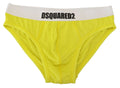 Yellow White Logo Modal Stretch Men Brief Underwear - it5-m