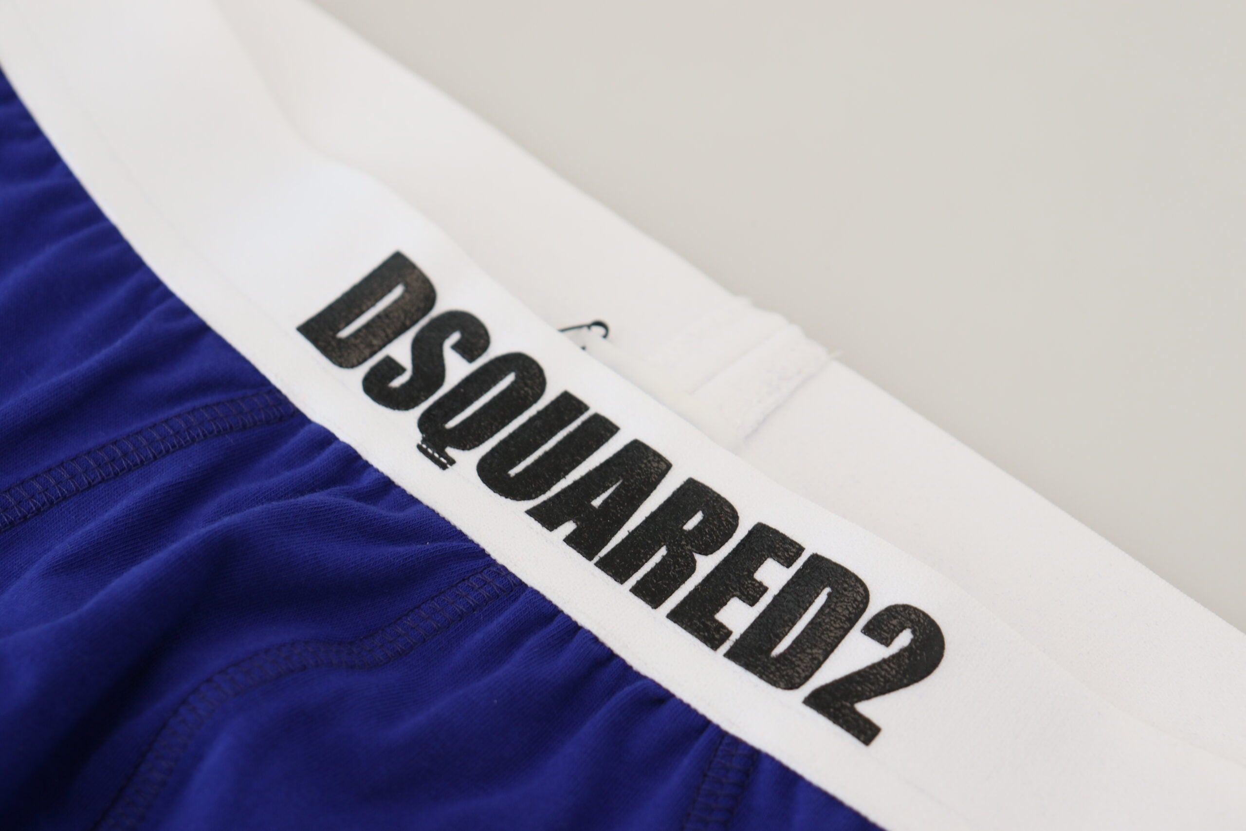 Blue White Logo Cotton Stretch Men Brief Underwear - it5-m