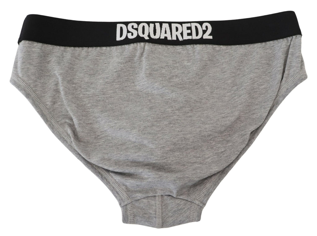 Gray DSURF Logo Cotton Stretch Men Brief Underwear - it5-m