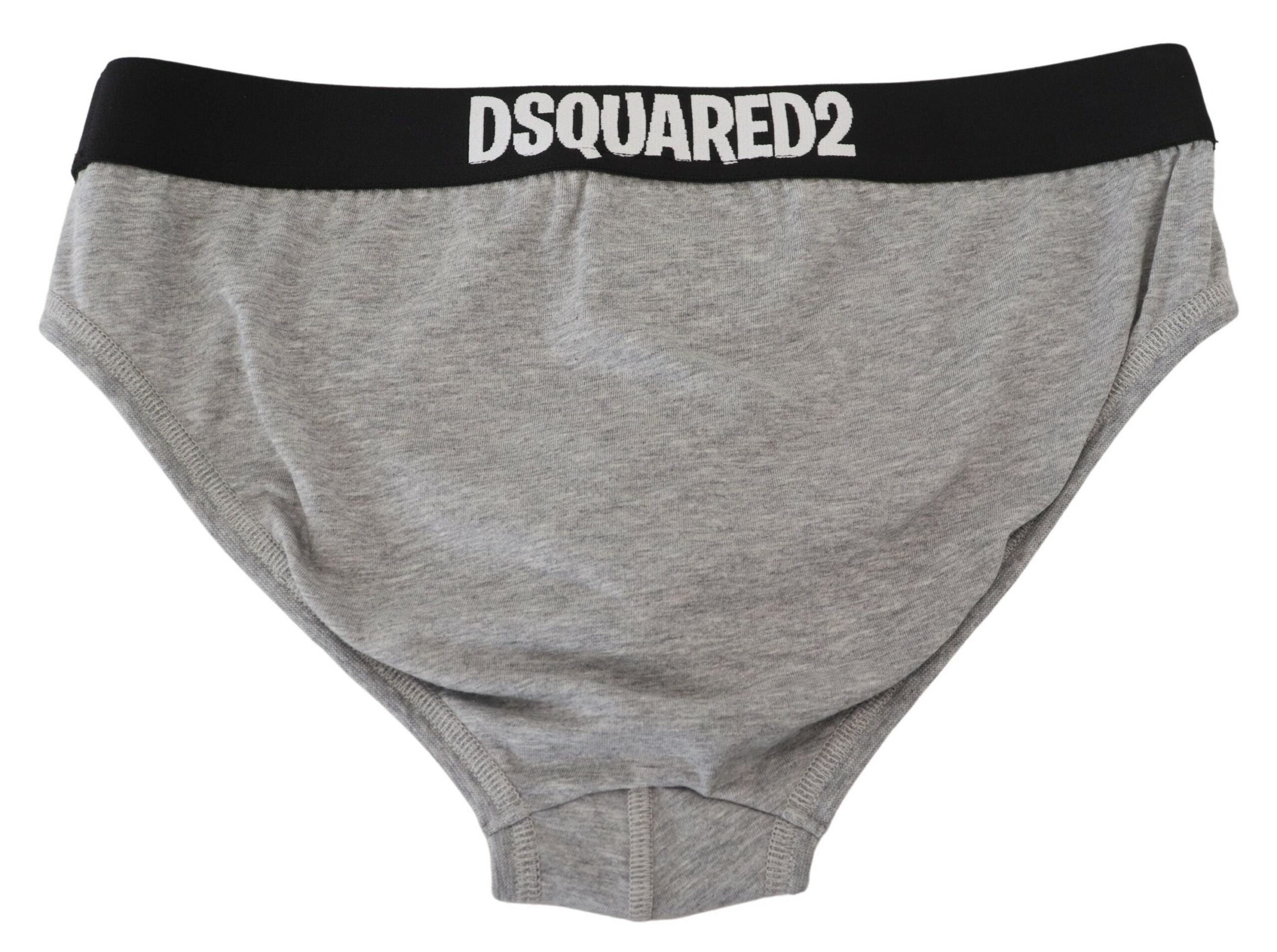 Gray DSURF Logo Cotton Stretch Men Brief Underwear - it5-m
