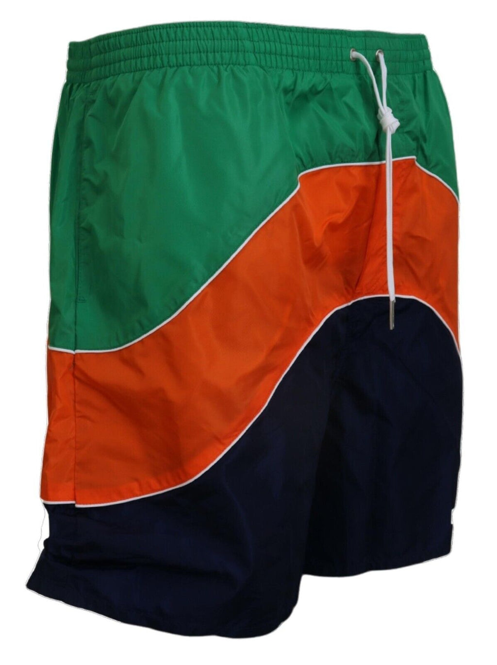 Multicolor Logo Print Men Beachwear Swimwear Short - it48-m