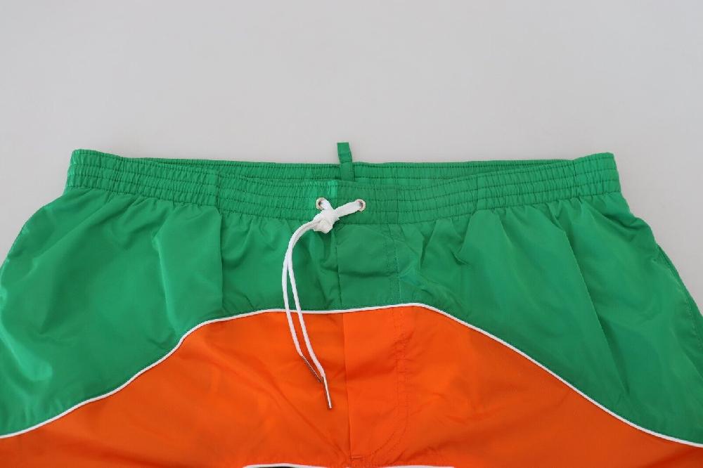 Multicolor Logo Print Men Beachwear Swimwear Short - it48-m