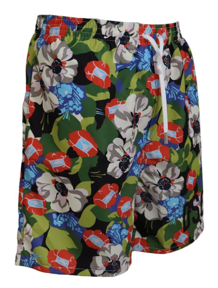 Over Floral Print Mens Beachwear Swimwear Short - it48-m