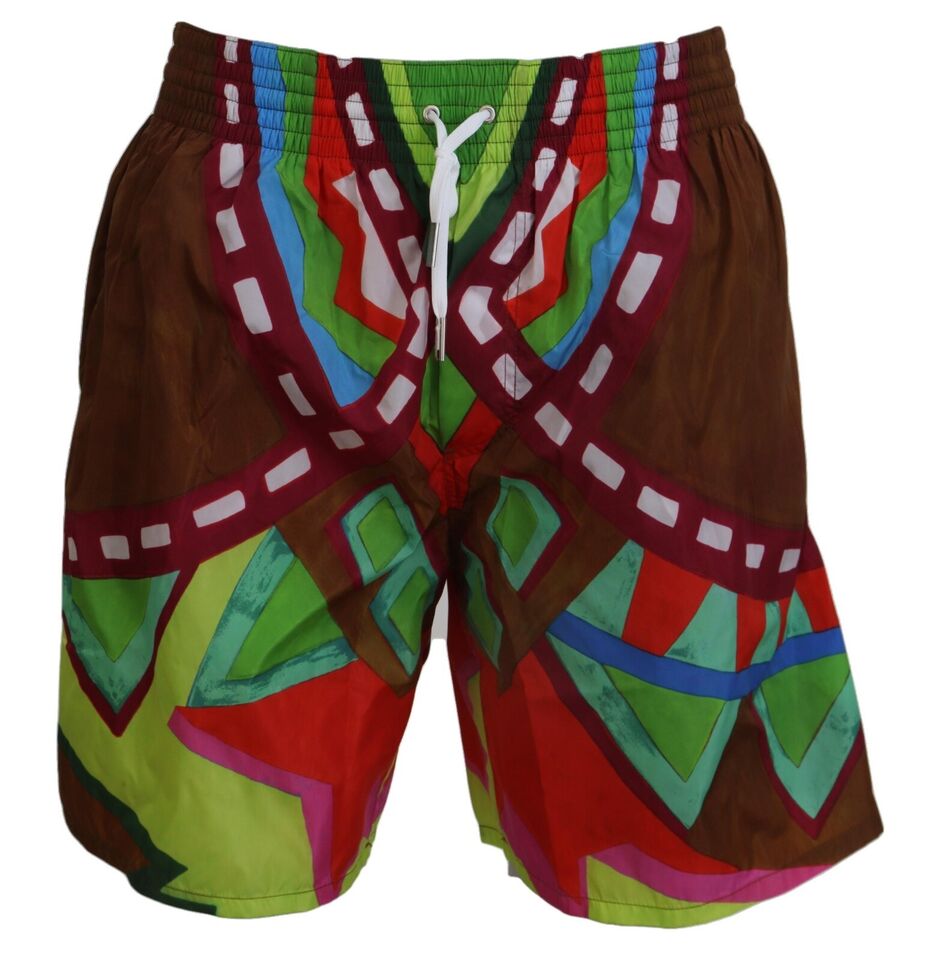 Multicolor Printed Men Beachwear Swimwear Short - it48-l