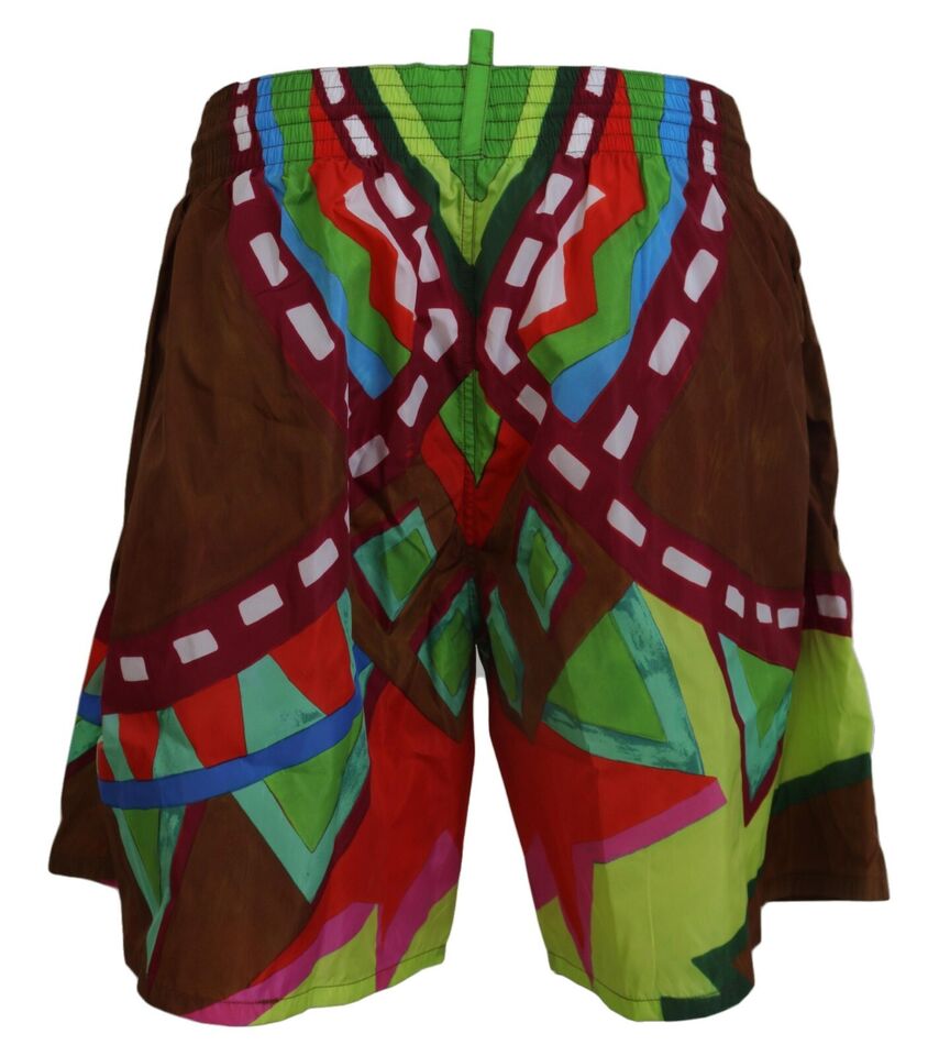 Multicolor Printed Men Beachwear Swimwear Short - it48-l