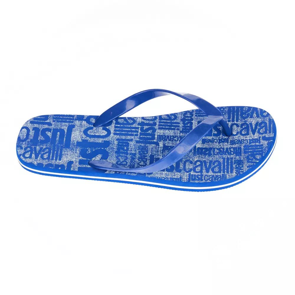 Infradito da uomo con logo azzurro chic - EU45/US12