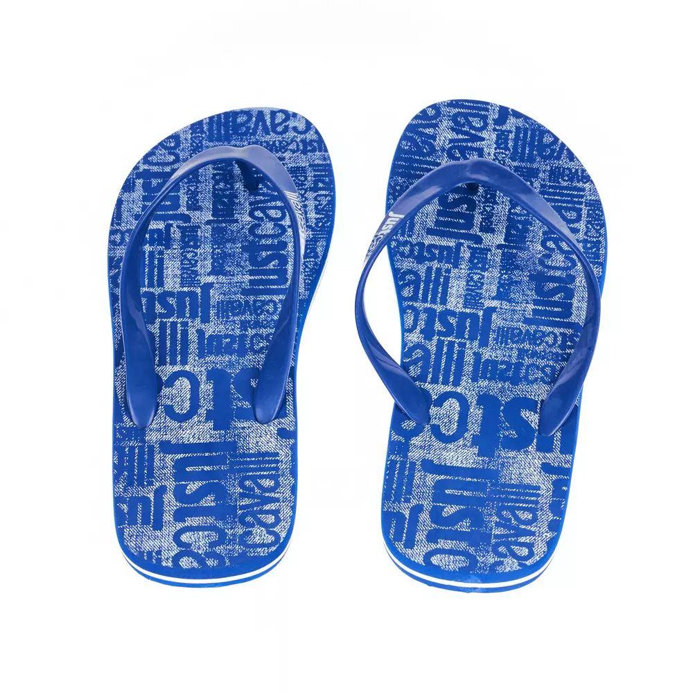Infradito da uomo con logo azzurro chic - EU45/US12
