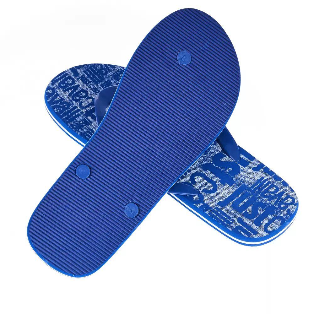 Infradito da uomo con logo azzurro chic - EU46/US13