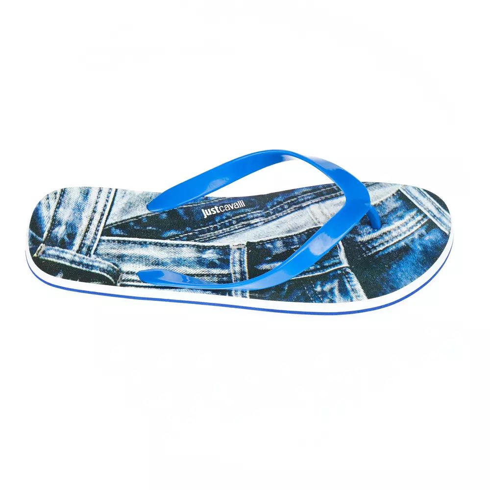 Infradito da uomo con logo azzurro - EU46/US13