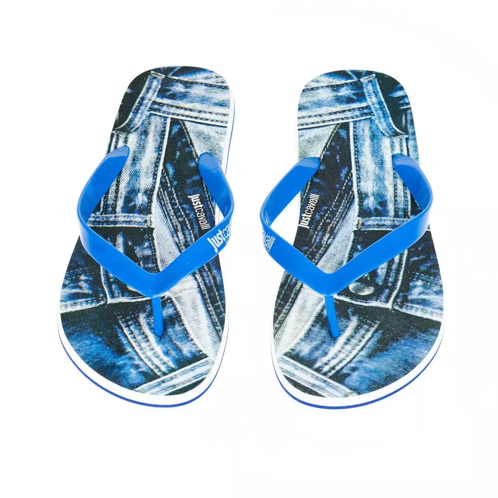 Infradito da uomo con logo azzurro - EU46/US13