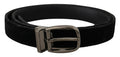 Black Velvet Classic Logo Engraved Metal Belt - 90-cm-36-inches