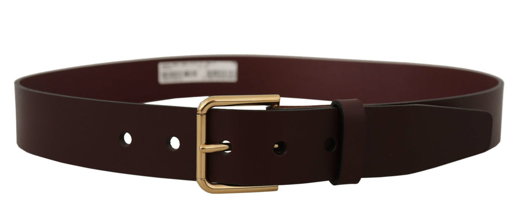 Brown Calf Leather Gold Tone Metal Buckle Belt - 90-cm-36-inches