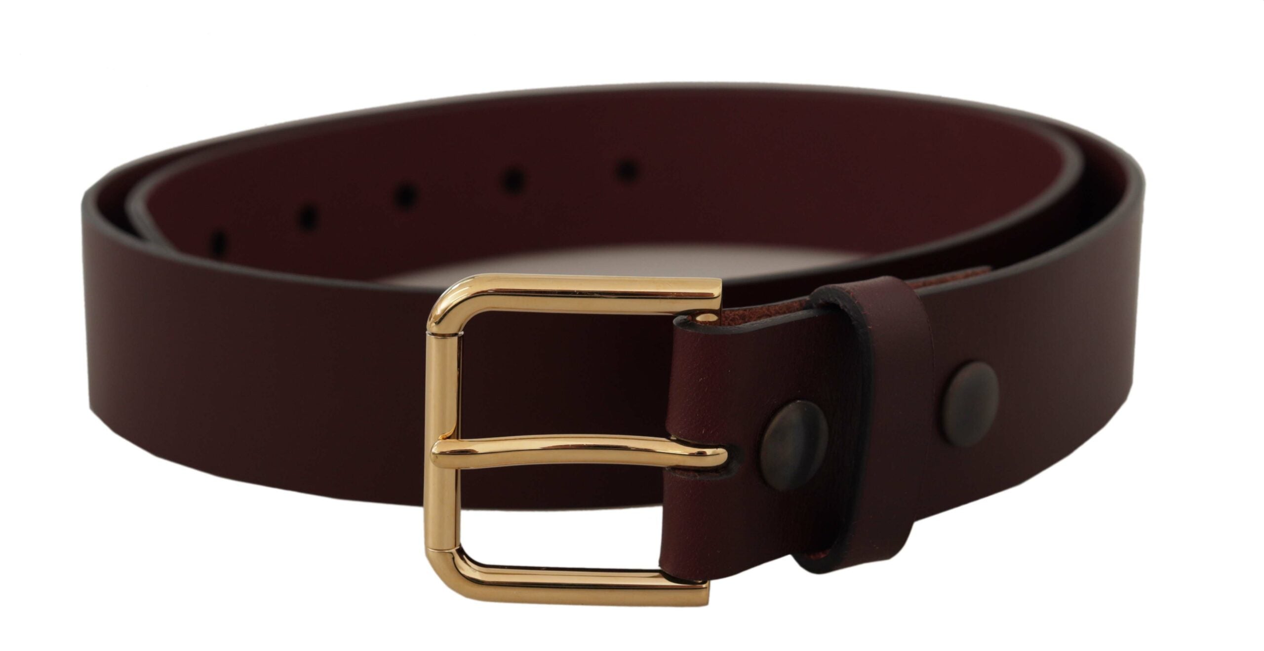 Brown Calf Leather Gold Tone Metal Buckle Belt - 90-cm-36-inches