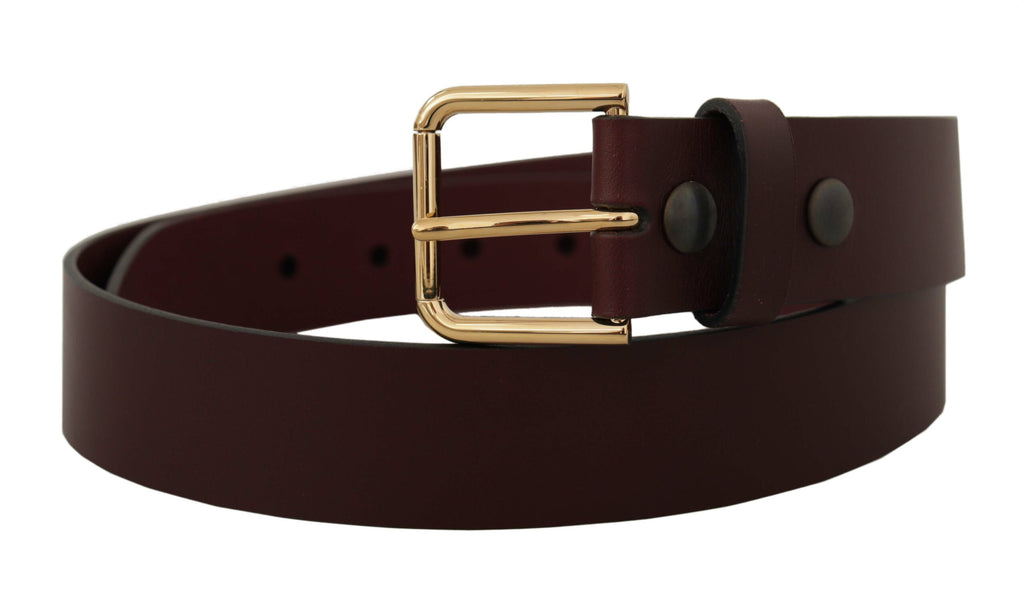 Brown Calf Leather Gold Tone Metal Buckle Belt - 90-cm-36-inches