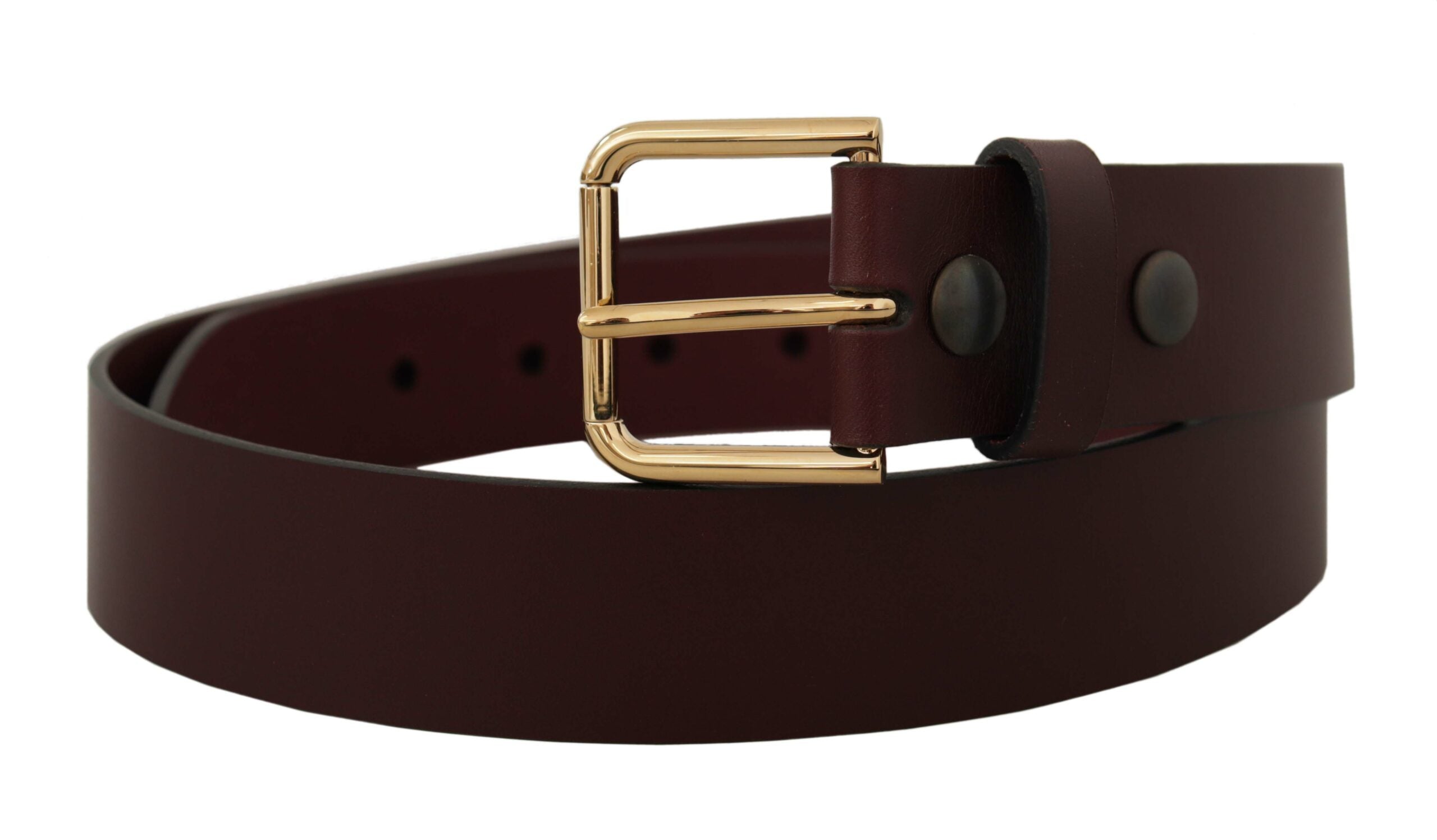 Brown Calf Leather Gold Tone Metal Buckle Belt - 90-cm-36-inches