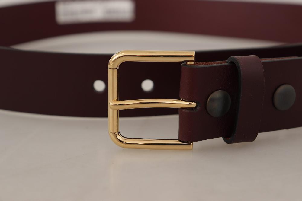 Brown Calf Leather Gold Tone Metal Buckle Belt - 90-cm-36-inches