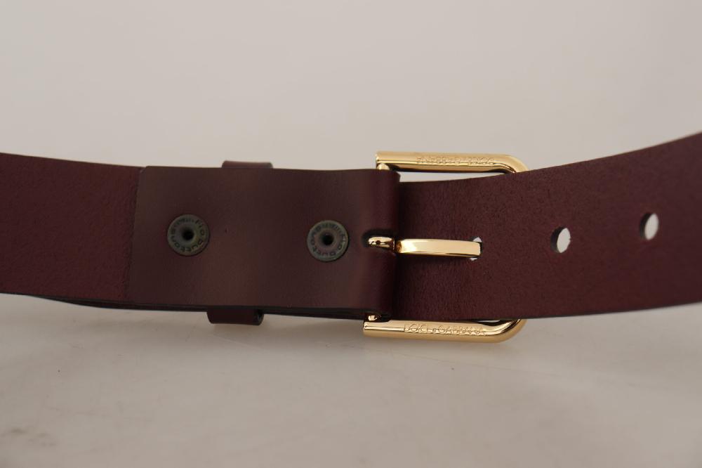 Brown Calf Leather Gold Tone Metal Buckle Belt - 90-cm-36-inches
