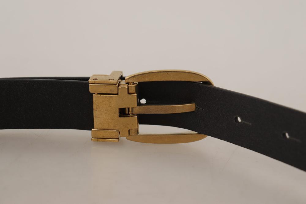 Brown Leather Classic Vintage Metal Buckle Belt - 80-cm-32-inches