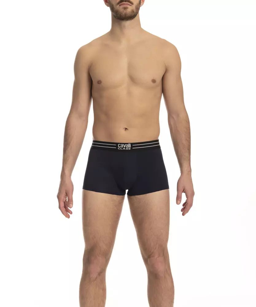 Cavalli Class Sleek Black Cotton Trunks (3-Pack) - xl