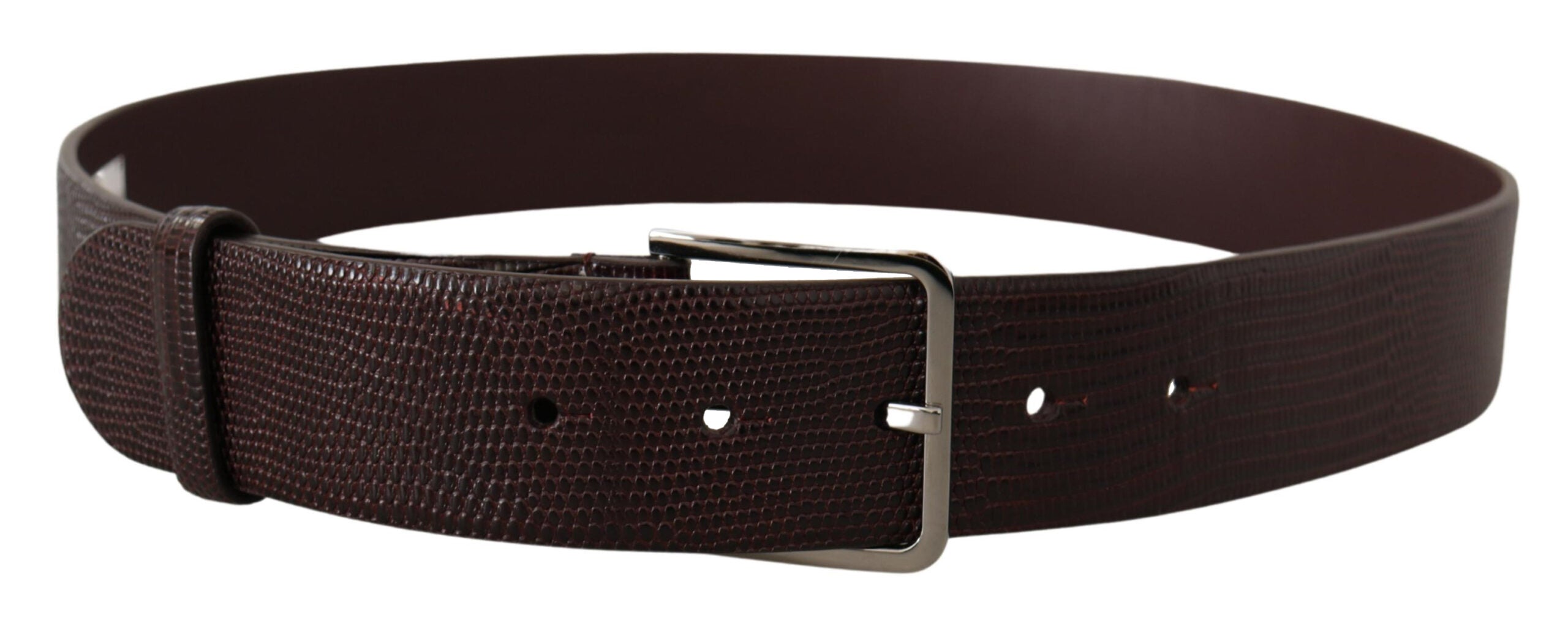 Dark Brown Calf Leather ...r Logo Metal Buckle Belt - 90-cm-36-inches