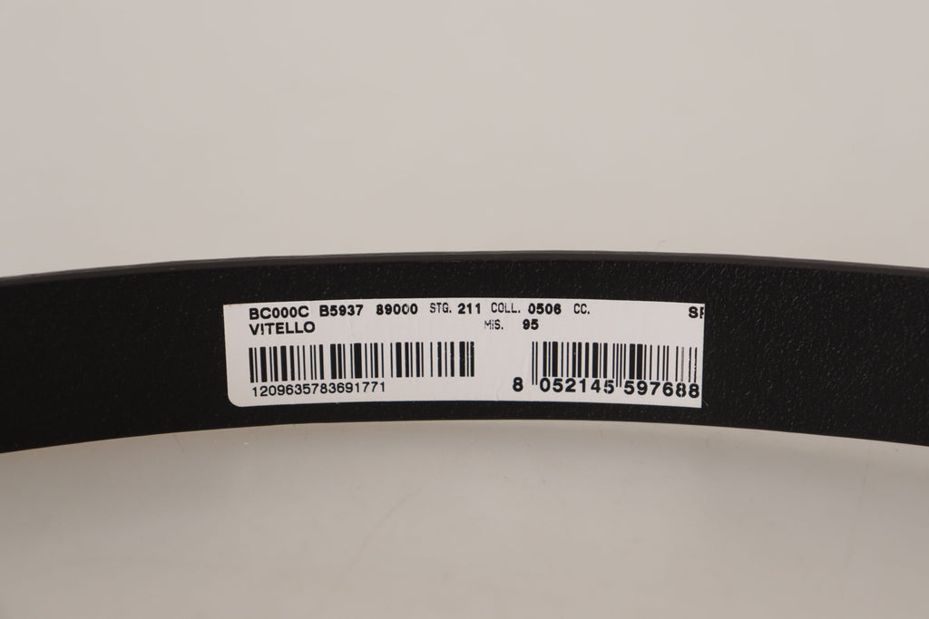 Brown Calf Leather Silver Tone Metal Buckle Belt - 95-cm-38-inches