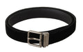 Black Classic Velvet Logo Engraved Metal Buckle Belt - 95-cm-38-inches