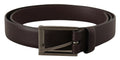 Brown Leather Silver Tone Metal Buckle Belt - 90-cm-36-inches