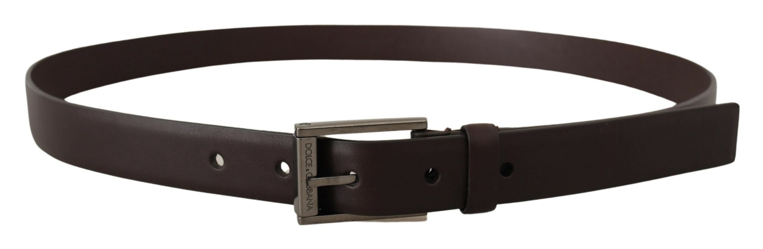 Brown Leather Silver Tone Metal Buckle Belt - 90-cm-36-inches