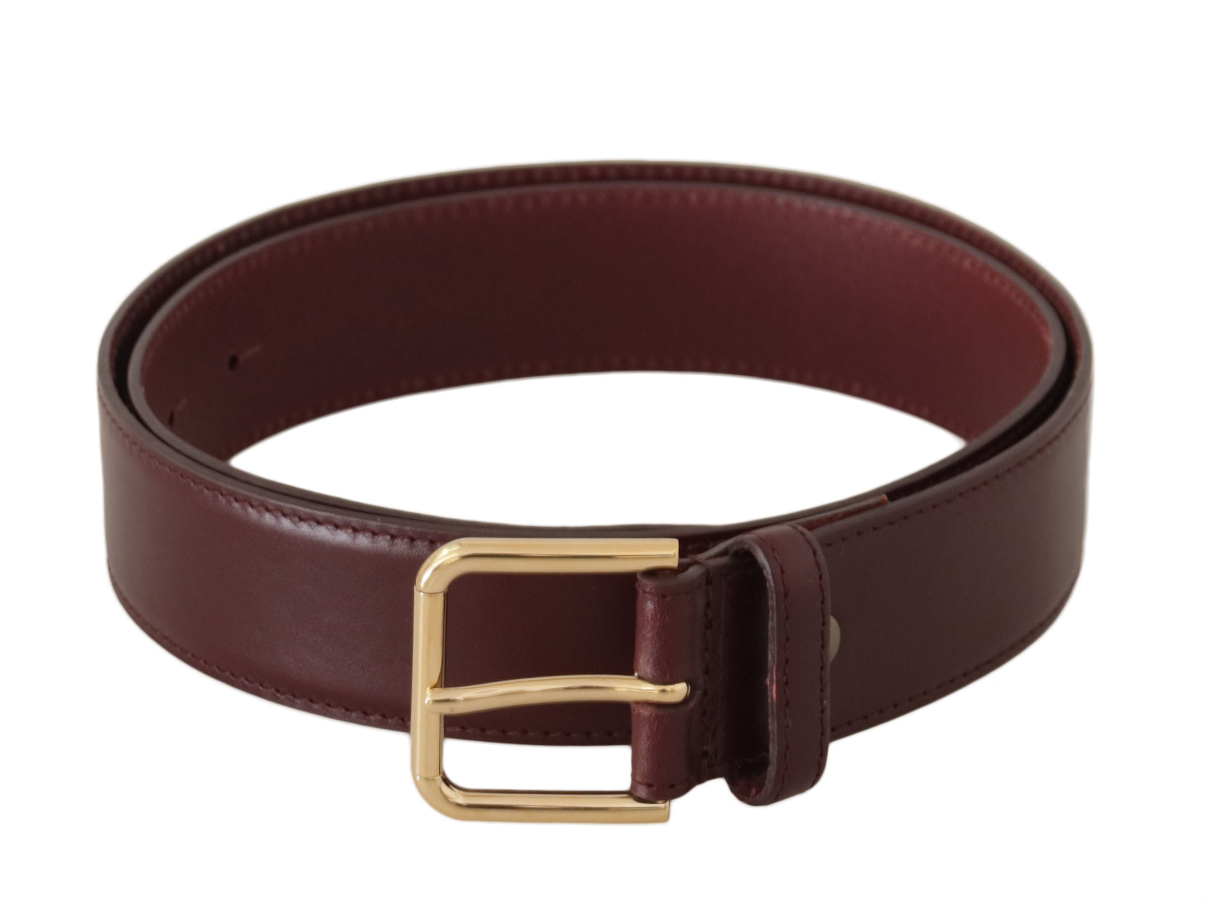 Brown Calf Leather Gold Tone Metal Buckle Belt - 90-cm-36-inches