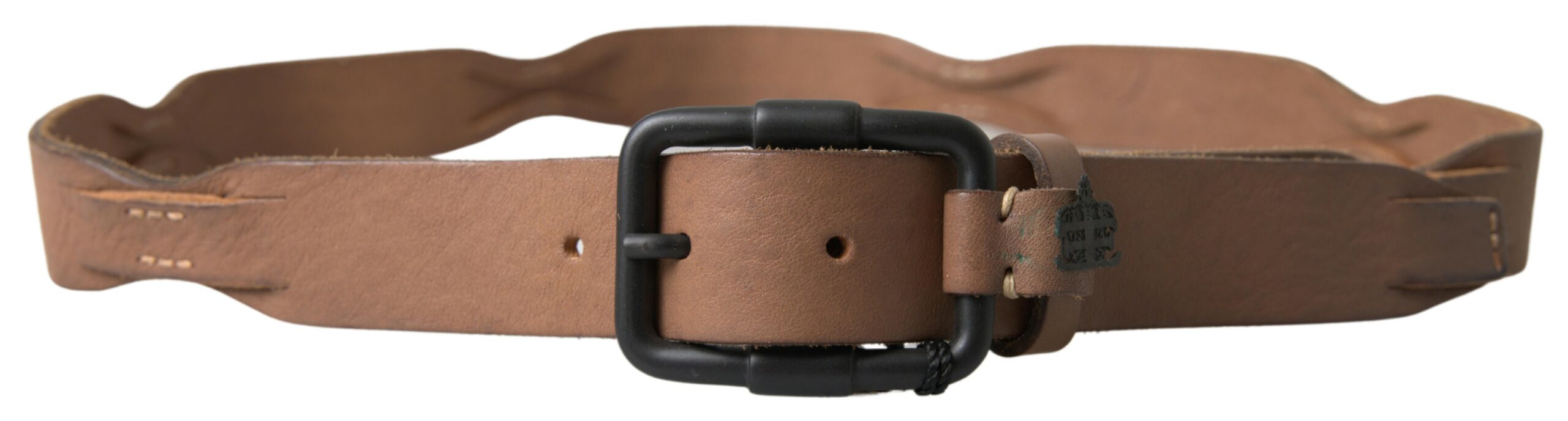 Brown Leather Metal Buckle Waist Men Belt - 95-cm-38-inches