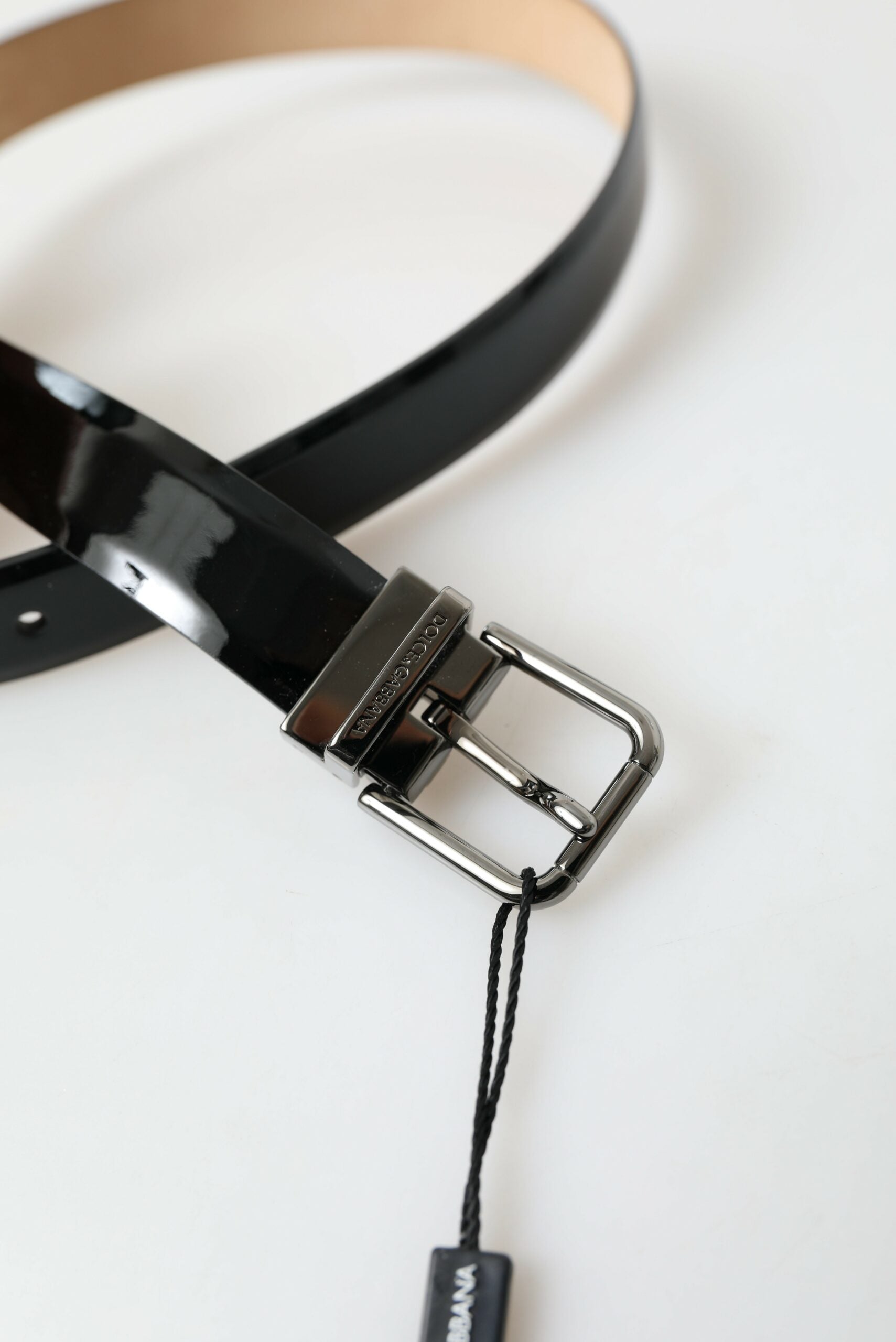 Black Calf Leather Metal Buckle Men Belt - 75-cm-30-inches