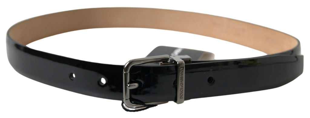 Black Calf Leather Metal Buckle Men Belt - 75-cm-30-inches
