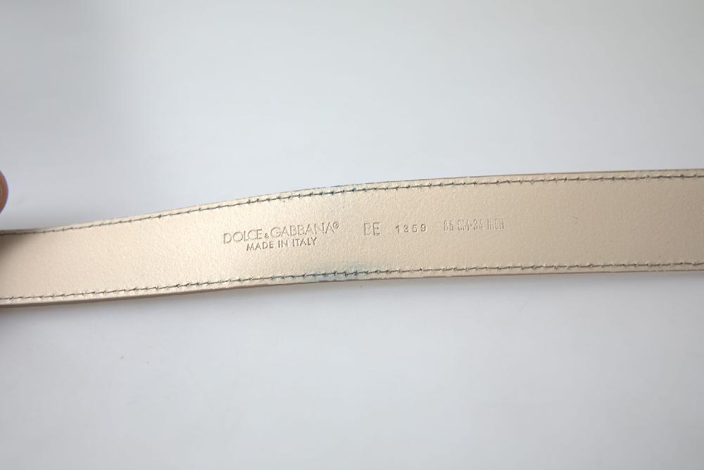 Beige Leather Metal Buckle Men Cintura Belt - 85-cm-34-inches