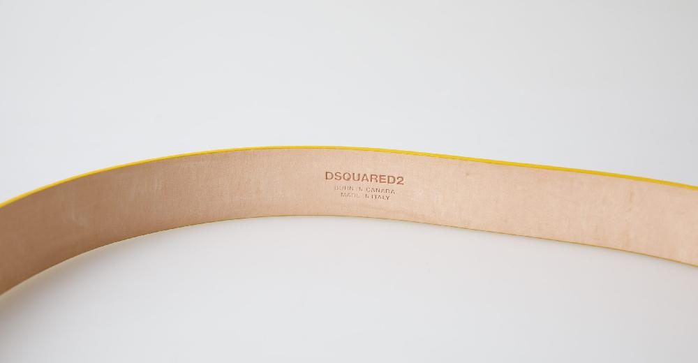 Yellow Suede Leather Silver Metal Buckle Belt - 80-cm-32-inches