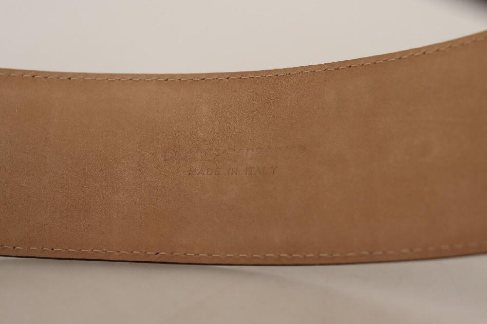 Black Leather Gold Metal Square Buckle Belt - 75-cm-30-inches