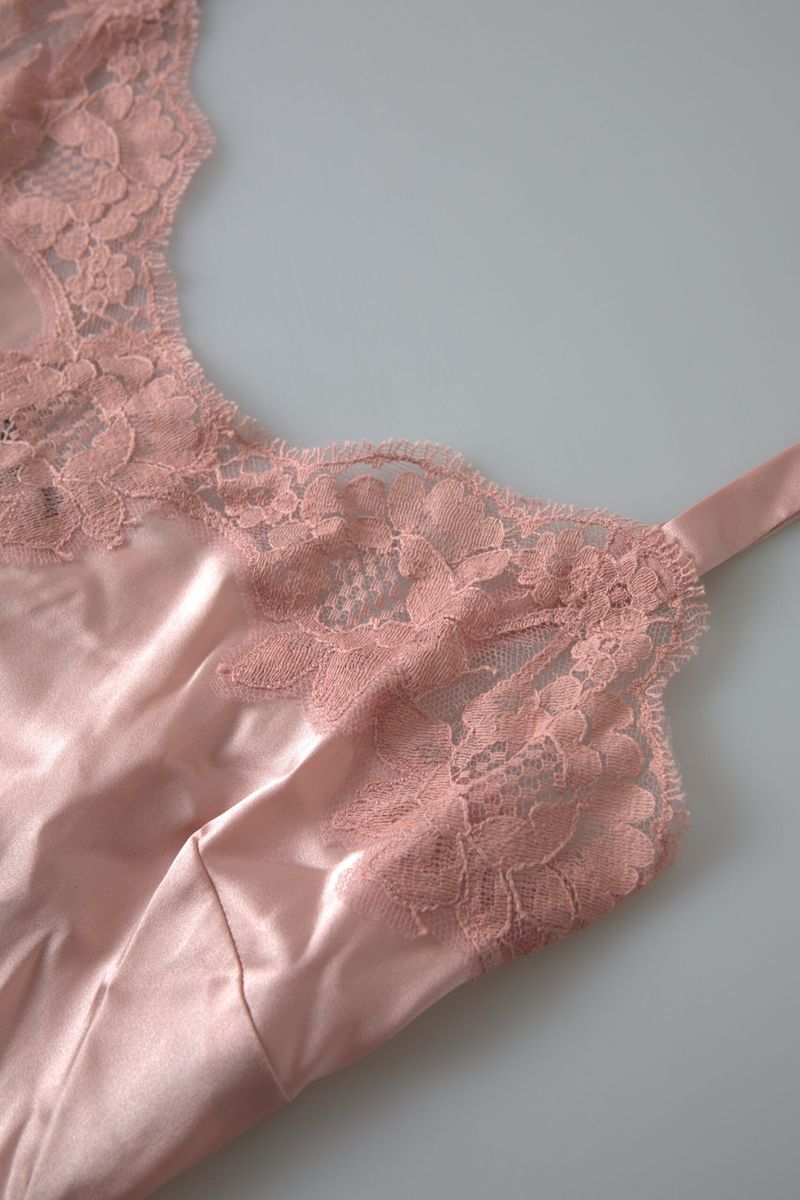 Antique Rose Lace Silk Camisole Top Underwear - it3-m
