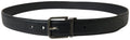 Black Leather Silver Metal Buckle Women Belt - 90-cm-36-inches