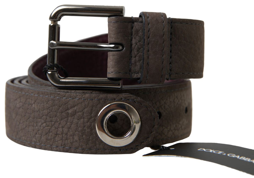 Brown Leather Metal Buckle Men Cintura Belt - 90-cm-36-inches