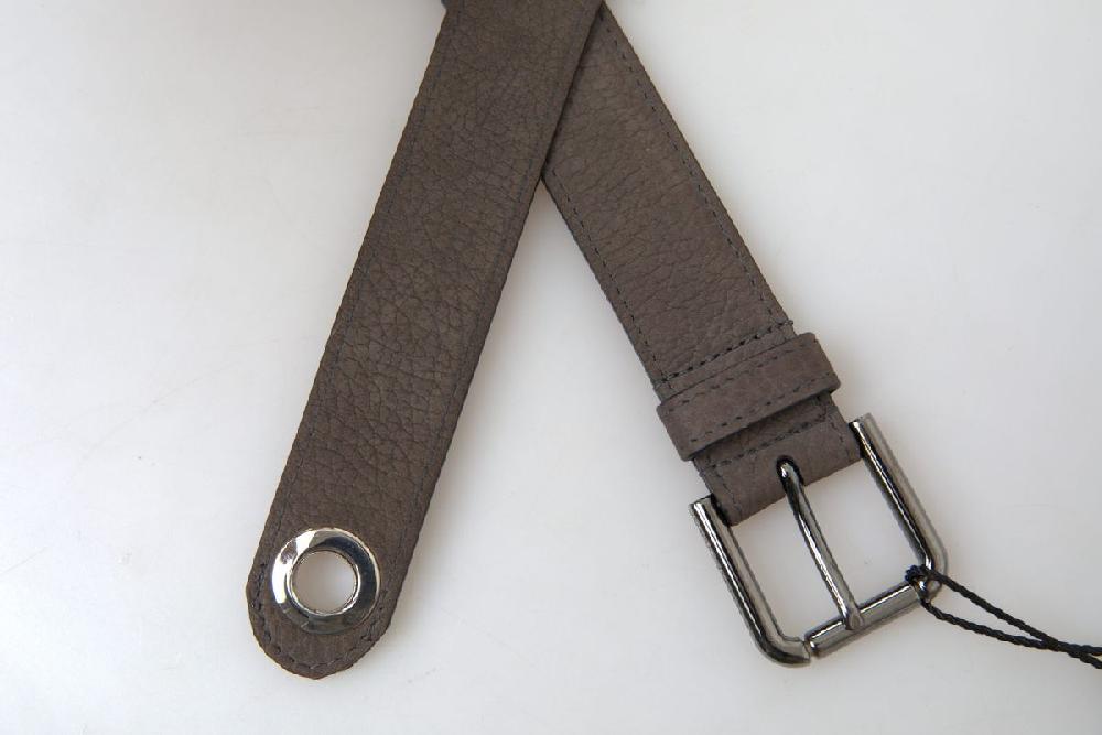 Brown Leather Metal Buckle Men Cintura Belt - 90-cm-36-inches